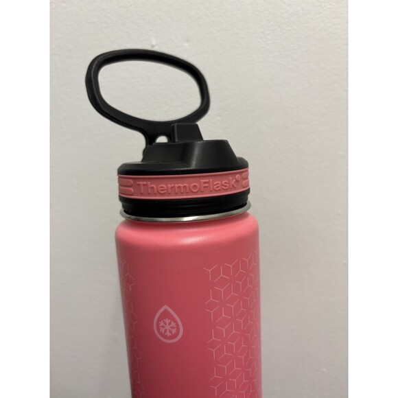 Thermoflask Bottle with Flip Up Straw Lid 24oz 700ml Pink Color NO STRAW - Picture 3 of 5